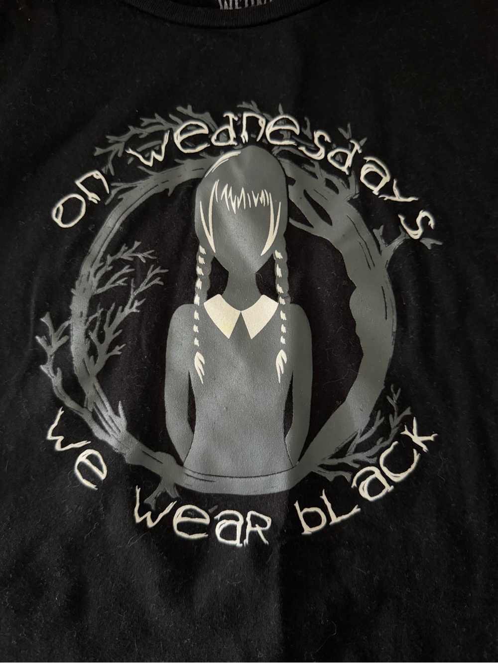 Kids' Short Sleeve Tee - Black 'On Wednesdays We Wear Black' Graphic